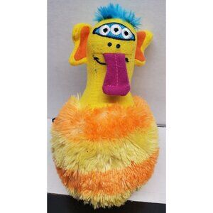 Three-Eyed Yellow & Orange Fuzzy Monster Plush Toy By Melissa & Doug